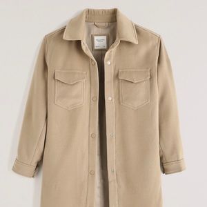 Long Wool Blend Camel Jacket
